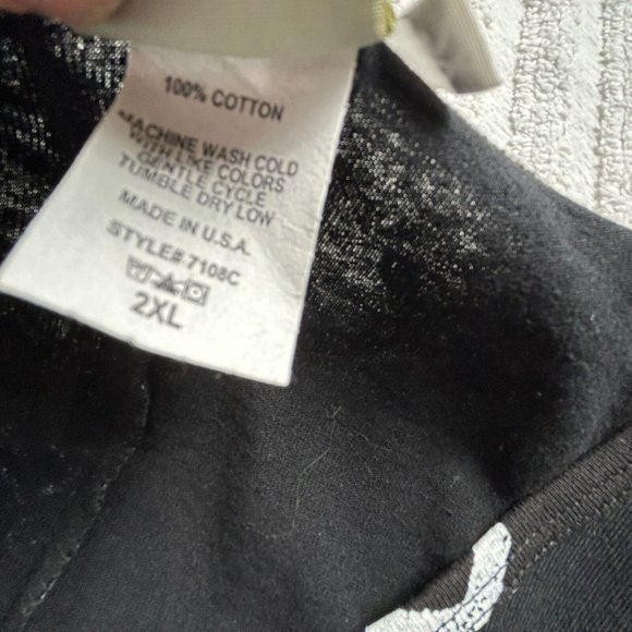 Vintage Maui Cotton Pullover Short Sleeve Dress 2X Black White All Over Print - Picture 4 of 8